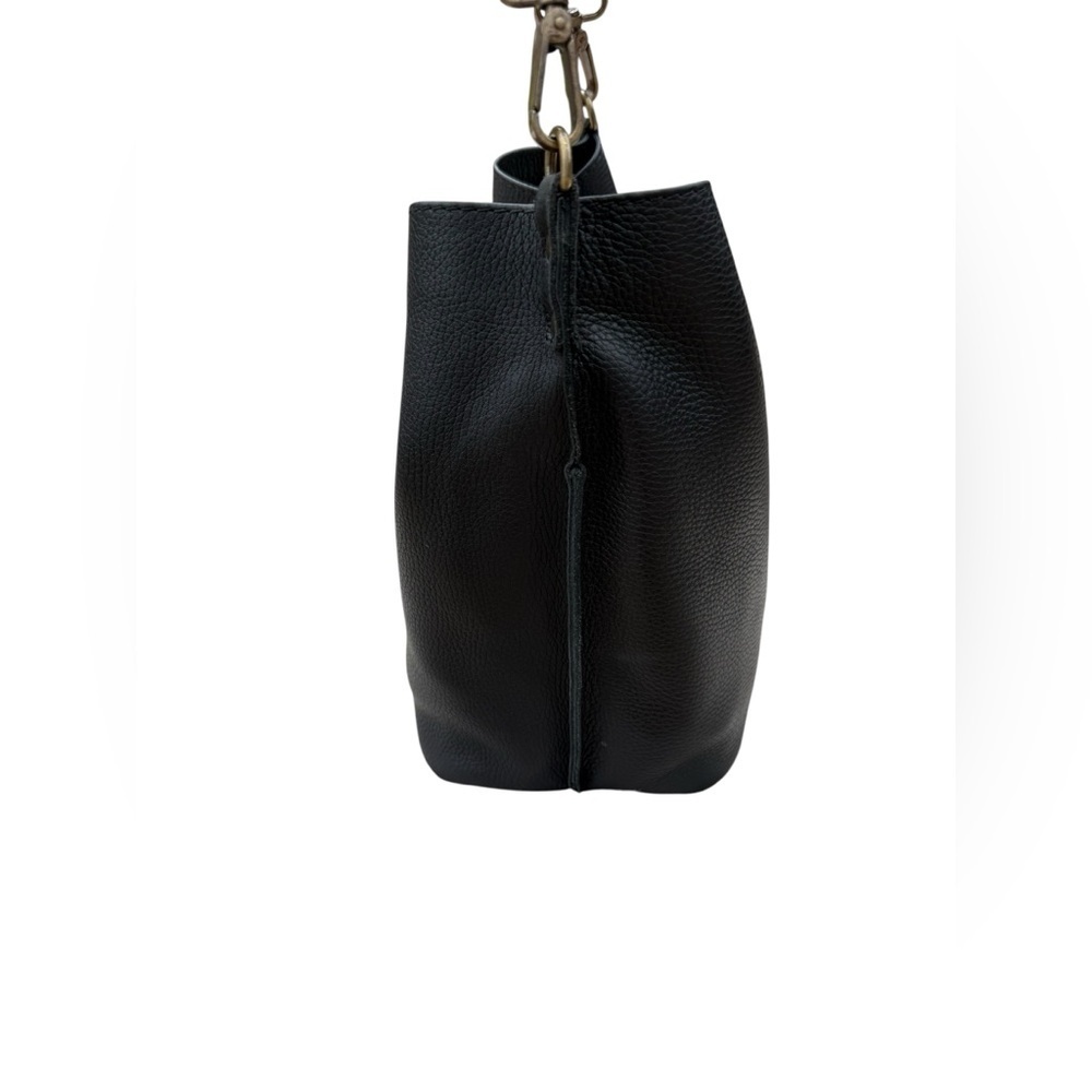 CRUSH Leather Goods MAE Black Leather Bucket Bag - Picture 13 of 13